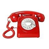 Benotek Telefone- Telefones Fixos Com Fio Para Casa- Telefone Doméstico Retrô De Moda Antiga Com Teclado De Discagem Giratória- Telefones Antigos E Modernos- Presente Para Decoração