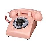 Benotek Telefone- Telefones Fixos Com Fio Para Casa- Telefone Residencial Retrô Antigo Com Teclado De Mostrador Giratório- Antigo E Moderno Novo Presente Para Decoração