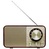 Bentmax Rádio FM Com Alto Falante Bluetooth Retrô Bluetooth Rádio Vintage Com Função De Reprodutor De Música SD USB Transmissão Sem Fio Do Smartphone Reprodução De Até 10 Horas Nogueira 
