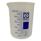 Béquer Plástico Graduado Forma Baixa Copo Dosador 1000ml Autoclavavel Nalgon