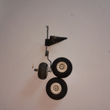 Bequilha Trazeira Roda 30mm E 2 Roda 38mm Pra Trem De Pouso