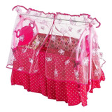 Bercinho Que Balança Para Bonecas Meu Sonho Rosa
