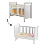 Berço 2 Em 1 Mini Cama Bebê Mirelle Branco Carolina Baby