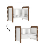 Berço 2 Em 1 Mini Cama Bebê Mirelle Branco md Carolina Baby