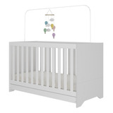 Berço 3 Em 1 Vira Cama Com Colchão Incluso Elza Multimóveis Branco Mp2952 156