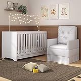 Berço 3x1 Com Colchão Incluso E Poltrona De Amamentação Elza Multimóveis Mp4094 Branco