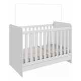 Berço Americano 100  Mdf Ben 3 Em 1 Mini Cama Branco Brilho