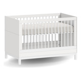 Berço Americano Branco Bebê 2 Em 1 Mdf Quater Móveis