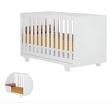 Berço Americano Infantil Multifuncional Retrô Branco Mdf