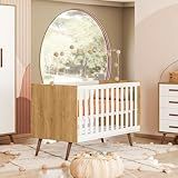 Berço Americano Qencanto Retrô 3820 Qmovi Freijó Branco Acetinado