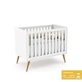 Berço Americano Retro Gold Branco Freijó Eco Wood Matic