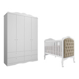 Berço Capitone Guarda Roupa Provençal Encanto Permobili Mdf