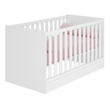 Berço Cercado Vira Mini Cama Branco Branco Sonho Leartam