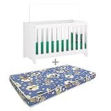 Berço Com Colchão Ditália Multifuncional 3x1 Bbi 51 Branco