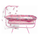 Berço De Boneca Rosa Balanço Bebê Reborn Mep Kids
