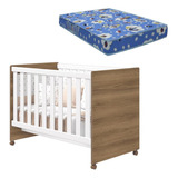 Berço Katatau Mini Cama Americano 3 Em 1 Com Colchão