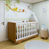 Berço Mini Cama 100 Mdf Com Colchão Life Tigus Baby