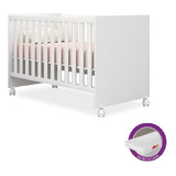 Berço Mini Cama Americano Para Bebê Colchão Rodízio