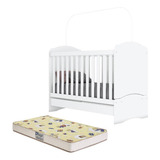 Berço Mini Cama Bala De Menta Com Colchão Móveis Henn