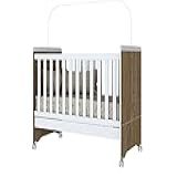 Berço Mini Cama Henn Pao De Mel Rustico Branco