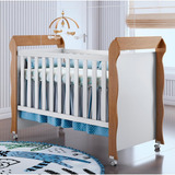 Berço Mini Cama Mirelli Branco amadeirado Carolina Baby Cor Branco