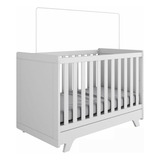 Berço Mini Cama Padrão Americano 100 mdf 2em1 Branco Brilho