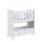 Berço Moisés Com 2 Gavetas Com Colchão Branco Completa