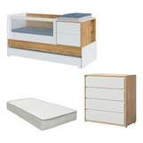 Berço Multifuncional Com Cama Auxiliar Sol E Mar Com Djwt