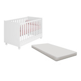 Berço Vira Mini Cama Com Colchão D 18 Brincar Móveis Leartam