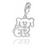 Berloque Charms P Pulseira Cão Ou Gato Prata 925 Verdadeira