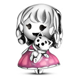 Berloque Menina Vestido Criança Prata 925 Legítima Gatinho