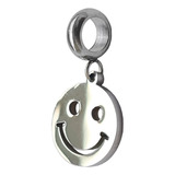 Berloque Pingente Carinha Feliz Aço Inox P Todas Pulseiras