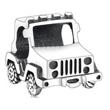 Berloque Prata 925 Carro Jeep Para