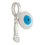Berloque Prata 925 Para Pulseira Life Charms Olho Grego Figa