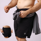 Bermuda 2 Em 1 Short Duplo Esportivo Academia Com Bolso