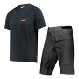 Bermuda Camisa Leatt Trail 3 0 Preto