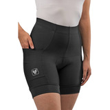 Bermuda Ciclismo Free Force Feminina Adulto Preto Basic