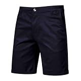 Bermuda De Sarja Masculina Slim Color Alfaiataria Sport Fino De Algodão Com Elastano Diversas Cores BR Cintura 44 Slim Regular Marinho