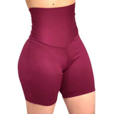Bermuda Feminina Cintura Super Alta Modeladora Fitness