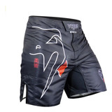 Bermuda Fightshort Boxe Mma Venum Black Belt New Style Black