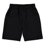 Bermuda Infantil Masculina Moletinho Liso Preto Malwee