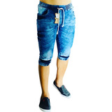 Bermuda Jeans Capri 3 4 Masculina Saruel Skinny Shorts