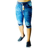 Bermuda Jeans Capri 3 4 Masculina Saruel Slim Short Lisa