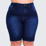 Bermuda Jeans Feminina Ciclista Plus Size