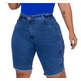 Bermuda Jeans Feminina Plus Size Com