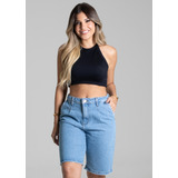 Bermuda Jeans Feminina Sawary Ciclista