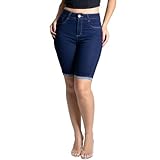 Bermuda Jeans Feminina Sawary Levanta Bumbum Moda Feminina Verão Lycra Elastano Premium Bonita BR Cintura 40 Slim Regular 