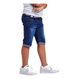 Bermuda Jeans Infantil Masculina Short Menino