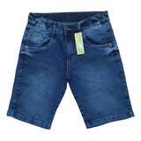 Bermuda Jeans Juvenil Meninos Tam 10 Ao 16 Masculina