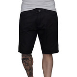 Bermuda Jeans Masculina Lisa Versátil Costura Reforçada